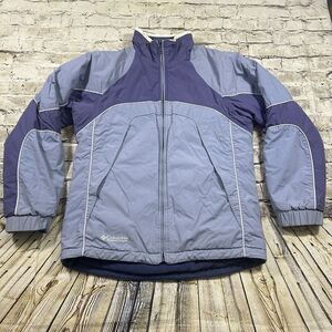 Columbia Winter Jacket Women’s S‎ Light Blue Purple Snow Skiing Reversible Coat